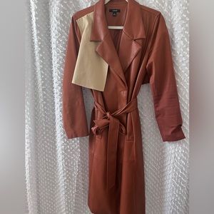 Long leather coat